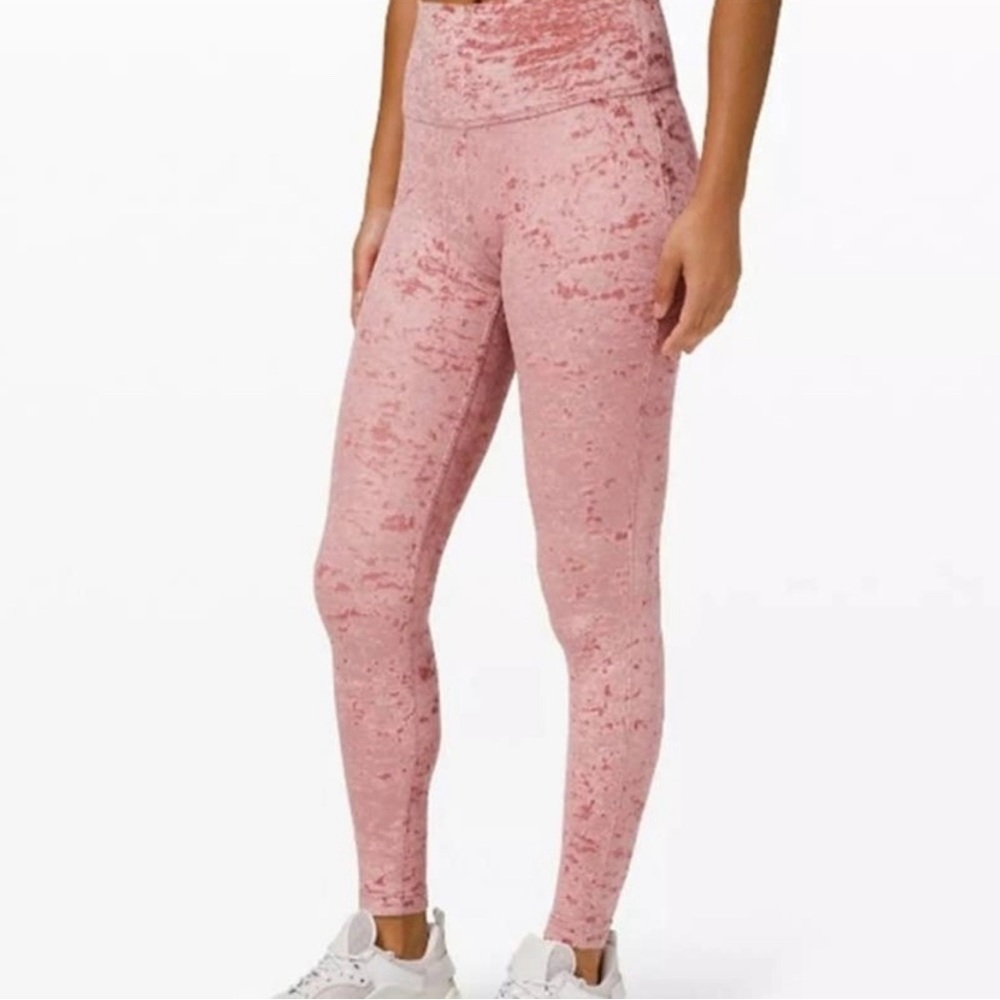 Lululemon Wunder Under leggings crushed Velvet High Rise Size 6